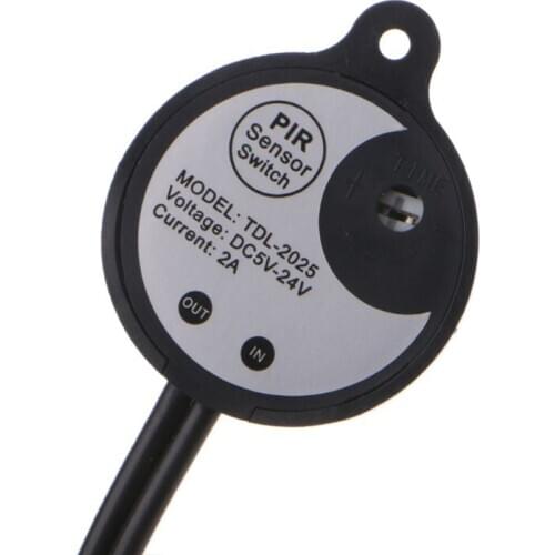 5-24V USB Wide Voltage Adjustable PIR Infrared Motion Human body Sensor Switch New