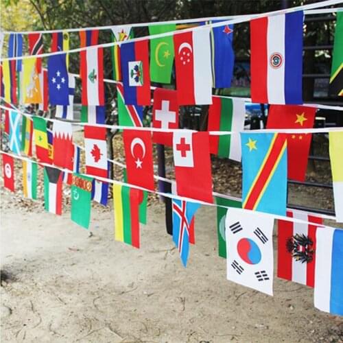 20*30cm String flag 100 countries around the world nations flag small flag , hanging flags