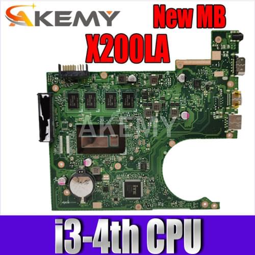 Akemy X200LA i3-4010 4GB RAM Mainboard REV2.1 For Asus F200LA F200L X200L X200LA laptop Motherboard 100% Tested