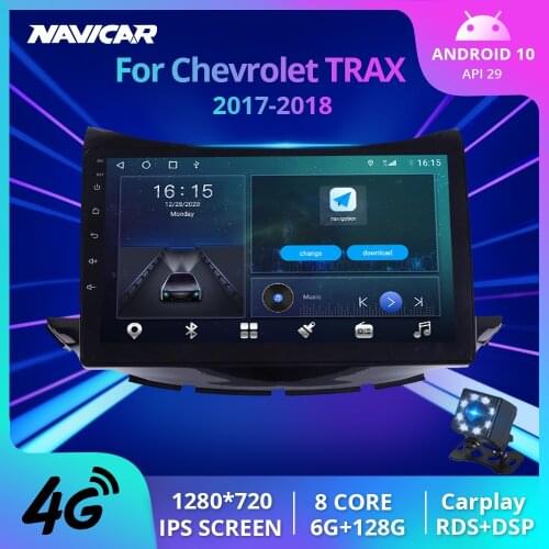 IPS 2DIN Android 10.0 Car Radio For Chevrolet TRAX 2017 Navigation GPS Car Multimedia Video Player Wifi BT Stereo Head Unit DVD