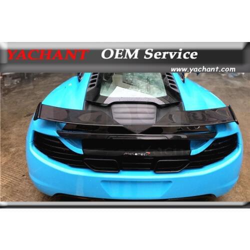 Car-Styling Auto Accessories Carbon Fiber Rear Trunk Spoiler Fit For 2011-2014 MP4 12-C YC Design Type I Style GT Wing Spoiler