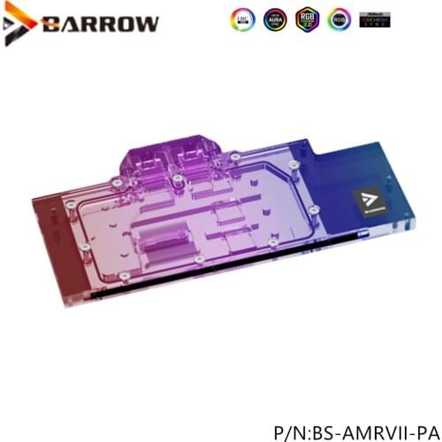 Barrow BS-AMRVII-PA, LRC 2.0 5V Full Cover Graphics Card Water Cooling Blocks, For AMD Founder Edition Radeon VII