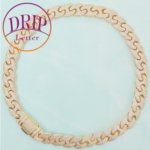 12mm Cuban Necklace Men Hip Hop Rock Street Chain Link Jewelry