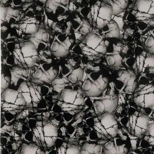 CSKY866 0.5mX20m hydrographic skulls water transfer printing films