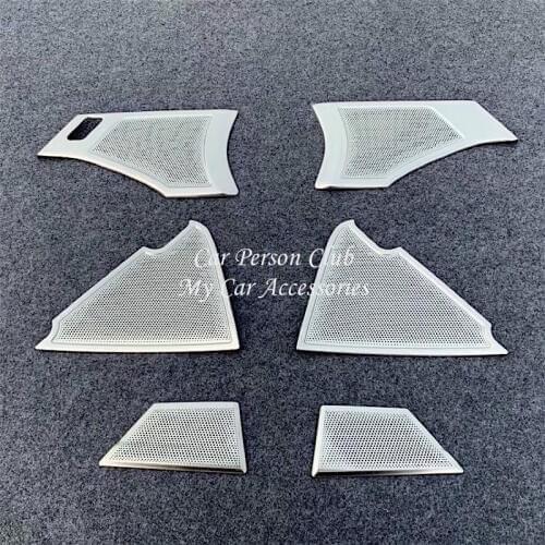 For Mazda 3 M3 LHD 2019 2020 Interior Stainless Steel Door Speaker Sound Music Audio Ring Cover Sticker Trims Car Accessories