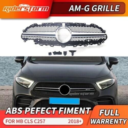 Gt grill for CLS C257 For CLS 53 am g Facelift Front grille with 4 Matic grill with grid silver and black color