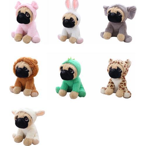 20CM Stuffed Simulation Dogs Plush Sharpei Pug Lovely Puppy Pet Toy Plush Animal Toy Children Kids Birthday Gifts