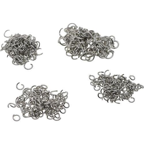 400 Piece Metal Open Jump Rings Split Rings Jewelry Making Connector Findings 5mm 6mm 7mm 8mm