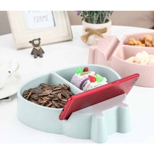 Fruit Box Lazy Watching TV Bedroom Living Room Fruit Plate Plastic Container Dried Fruit Storage Box Organizer Household Items