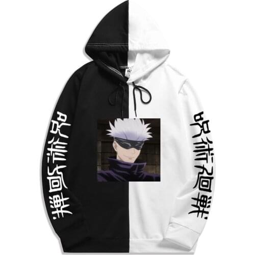 Summer Japan Anime Jujutsu Kaisen Gojo Satoru Hoodies Sweatshirt Print Hoodie Double Color Pullover Sweatshirt Thin Clothing