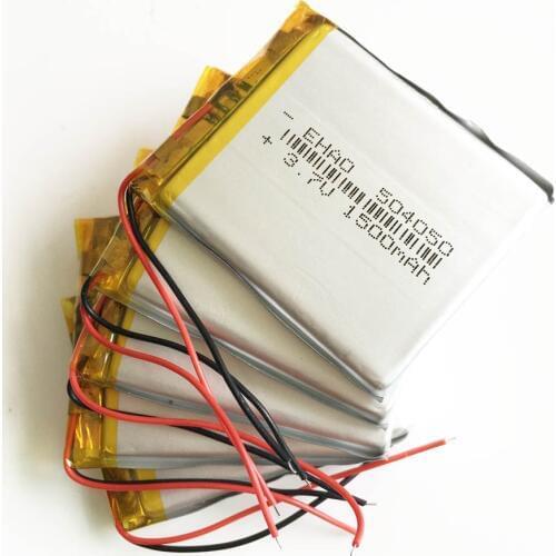 5 pcs 3.7V 1500mAh 504050 Lithium Polymer LiPo Rechargeable Battery For Mp3 MP4 MP5 DVD PAD mobile bluetooth tablet pc