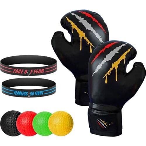 Boxing Reflex Ball Set 3 Difficulty Level Boxing Balls With Adjustable Headband For Punching Speed Reaction Agility Training