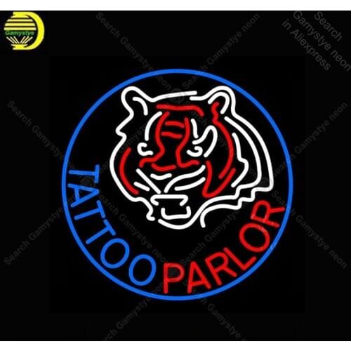 Neon light Signs Tattoo Parlor tiger Neon Bulb sign Lamp Handcraft Beer PUB display Business neon Letrero Neons enseigne lumine