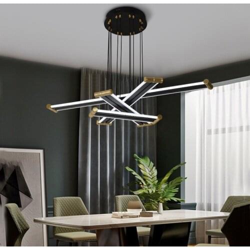 New ring/rectangular rounded/long strip LED chandelier Living room dining room study bedroom lamp Commercial decorative lighting