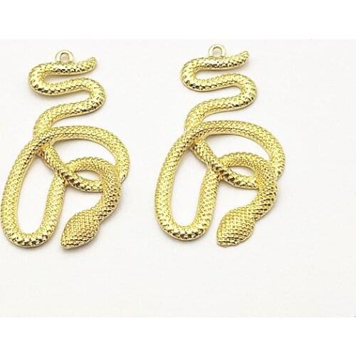 New arrival! 54x27mm 30pcs Zinc Alloy Snake shape charm for Hand Made Earrings DIY parts,Jewelry Making Findings & Components