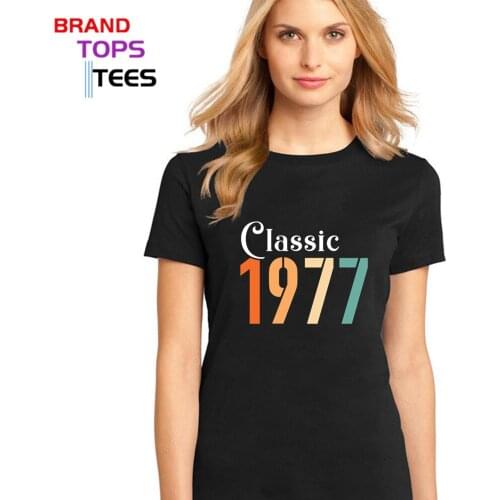 New Classic 1977 T shirt women Vintage Born in 1977 T-shirt Retro Made in 1977 tshirt 53rd birthday gift for Mother teeshirt