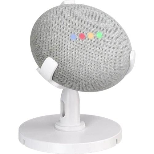 New Table Holder for Google Home Mini Voice Assistants, 360 degree Rotated Desktop Stand Mount - Improves Sound Visibility and A