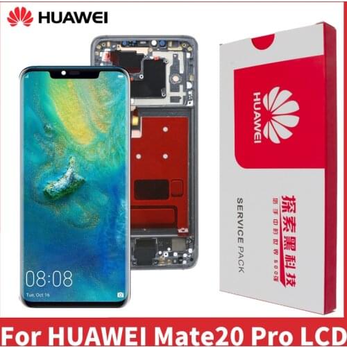 6.3'' New AMOLED Display LCD with Frame Replacement for Huawei Mate 20 Pro LCD Touch Screen LYA-L29 Digitizer Assembly