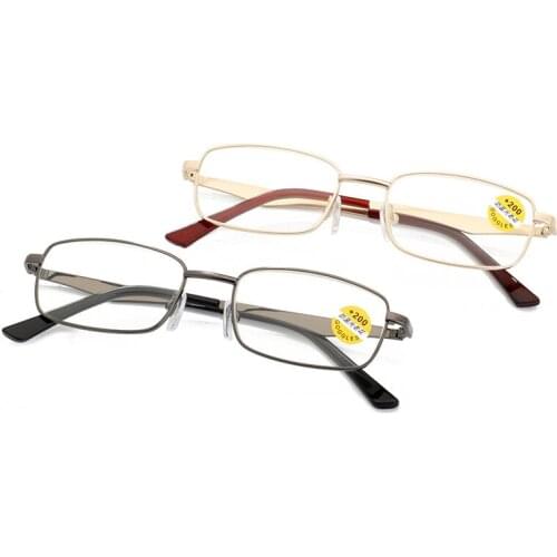 Women Men Reading Glasses Anti Blue Light Presbyopia Eyeglasses Metal Frame Diopter +100 +150 +200 +250 +300 +350 +400