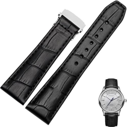 Genuine leather watch strap 20mm 22mm for MAURICE LACROIX watchband folding buckle leisure business cow leather bracelet
