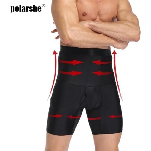 Mens Body Shaper Compression Shorts Body Shaper Waist Trainer Tummy Control Slimming Modelling Pants Girdle Boxer Underwear