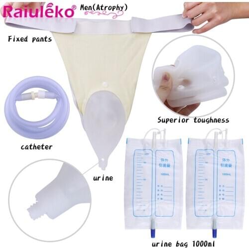 Bedridden Urine Bag For Female/Male/Elderly Men Urinal Spill Proof Bag Urine Collector Urinary Incontinence Toilet + Catheter