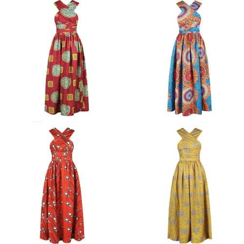 African Loose High-waisted Fork Boubou Dress Plus Size Traditional Wear for Women Muslim Maxi Clothing