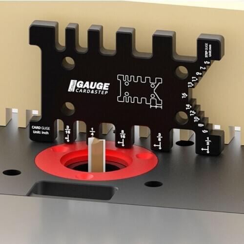 High Precision Tenon Caliper Meter Card Metric Imperial Carpentry Router Saw Measuring Ruler Table Machine Tool