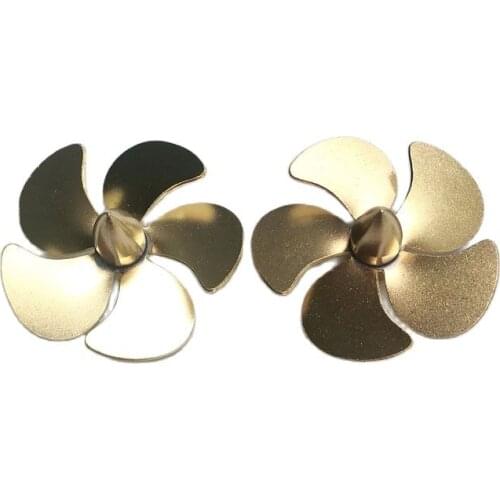 DIY Simulation RC Boat Positive/Reverse Propeller 35mm Diameter Propellers 5 Blades Brass Paddle Aperture M4 with M3 Screw Hole