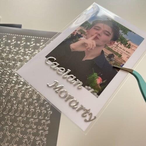 1pc Bronzing Gold Silver Letter Number Decorative Stickers DIY Album Diary Sticker