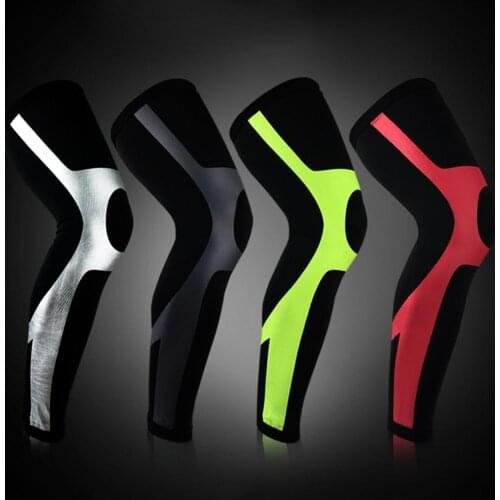 1 Pcs Super Elastic Unisex Sport Basketball Anti-slip Compression Leg Sleeve Sports Fitness Knee Pads Support Bandage Braces