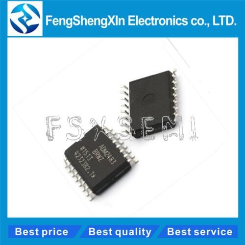 10pcs/lot ADM2483BRWZ ADM2483 SOP-16 ADM2483B 2483BRWZ Half-Duplex, iCoupler Isolated RS-485 Transceiver