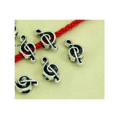 10pcs/lot Tibetan Silver spacer Musical note Loose Bead Spacer Beads Connectors for DIY Jewelry Making bracelet dg4s