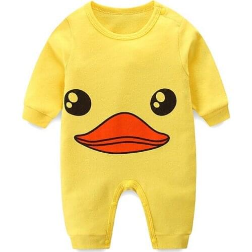 100% Cotton New Born Baby Autumn Pajamas Cartoon Cute Infantil Romper Girl Onesie Toddler Costume Pants Climb Clothes