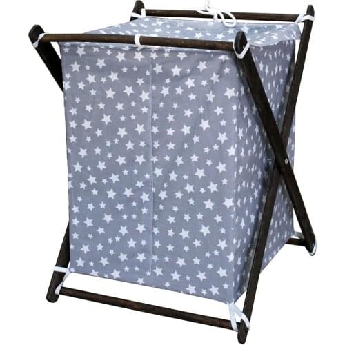 2 compartments Wooden Laundry Basket, the Basket Dirty