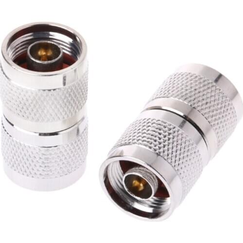 2 Pcs RF N Plug Male to N Plug Male N-JJ Coaxial Connector Antenna Cable Adapter