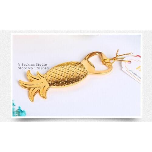 200pcs/lot pineapple New Design Creative Wedding Favors Party Gifts alloy pineapple type Beer Bottle Opener