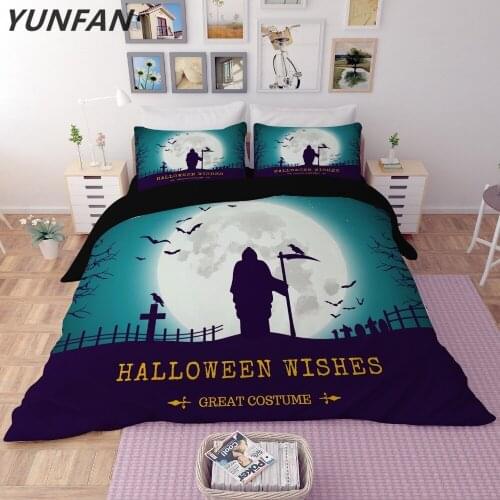 Pumpkin lantern new style Halloween blessings bedding Sets 3pcs bedclothes duvet cover quilt cover pillow cases bedclothes