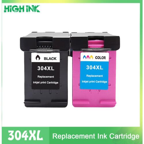 YLC 304XL ink Cartridge Replacement for HP304XL 304 for Deskjet 2620 2630 2632 3730 3732 3758 Envy 5030 5032 5034 5052 Printers