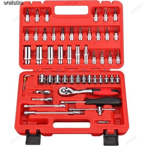 53-piece set of auto repair tools set sleeve screwdriver bit sleeve wrench motorcycle repair kit CD50 Q04