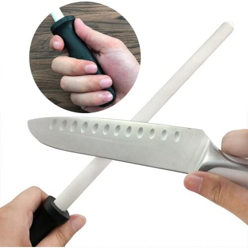 8inch Ceramic Sharpening Rod knife sharpener with ABS Handle Honing Knife Sharpener for Knives Sharpening steel