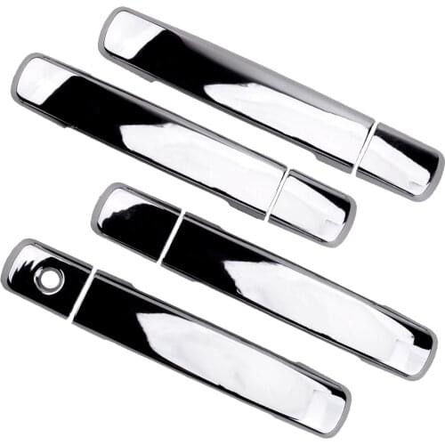 8Pcs/Set Car Exterior Side Door Handle Silver Cover Trim Fit For Nissan Frontier 2005 2006 2007 2008 2009-2019 (North America)