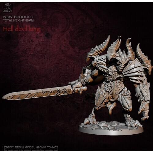 80MM Resin model kits Hell Lord self-assembled TD-2402