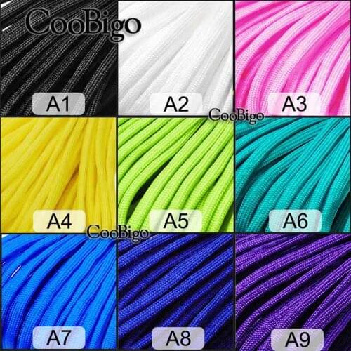 1pcs 10FT 20Ft 50Ft Paracord Bracelet Parachute 550 Rope 7 Core Strand Outdoor Camping 54 Colors Kids Craft Buckle DIY Project