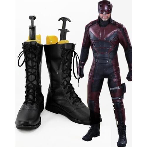 Daredevil Matt Murdock Cosplay Boots Shoes Black Boots Custom Made
