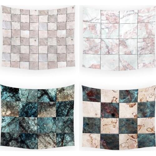 Color Marble Geometric Lattice tapestry anime tapestry tapestry wall anime hanging cloth wall decor room decor aesthetic Home