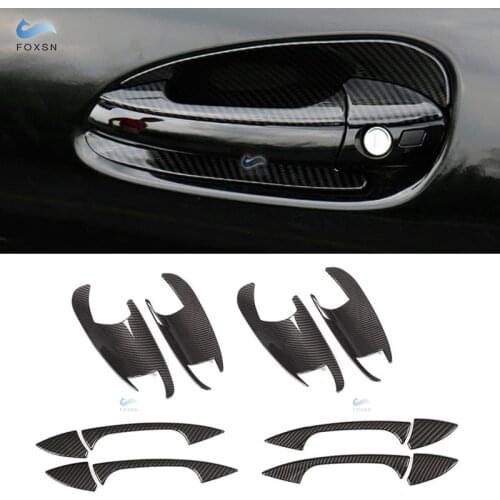 For Mercedes Benz C E GLK ML CLA Class W166 W117 X204 W204 W212 W246 Carbon Texture Car Exterior Door Handle / Bowl Cover Trim