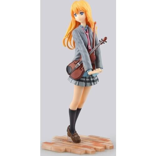 Your Lie in April Figure Arima Kousei Miyazono Kaori Figure Violin Uniforms 20CM PVC Action Figure Model