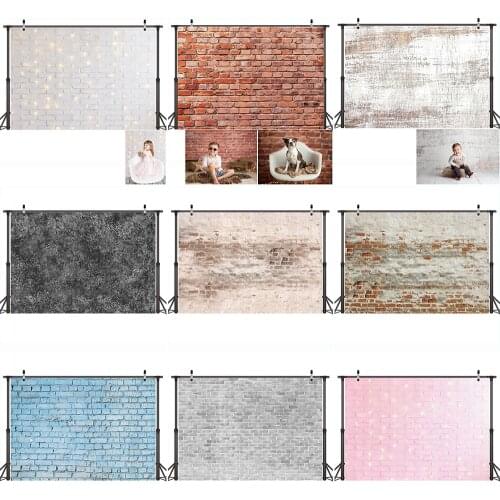 Brick Wall Themed Birthday Portrait Backdrop Photo Shoot Retro Shabby Brick Background Wedding Old Master Photography Photobooth