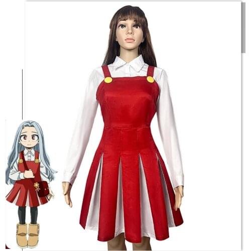 Anime My Hreo Academia Eri Cosplay Custome Uniform Dress+Skirt+Stocking Halloween Costume Wig For Unisex